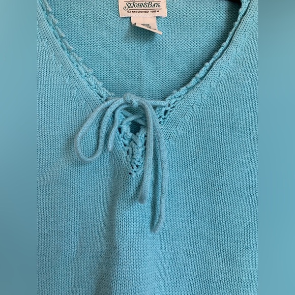 St johns bay short sleeve sweater spring crochet sleeves cottage core - Picture 3 of 7